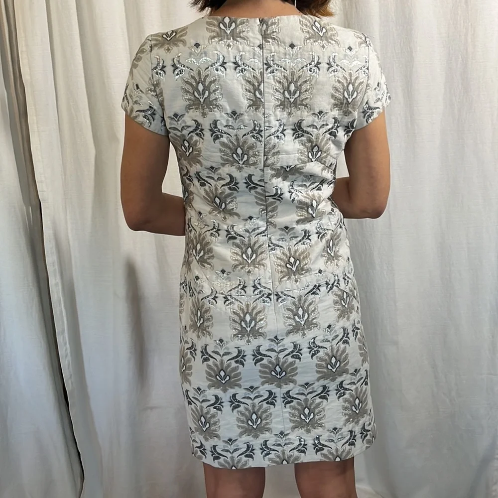 Pollini Metallic Floral Brocade Mini Dress - Picture 5 of 7